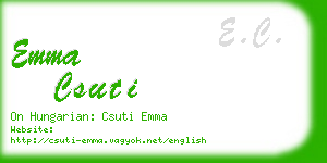 emma csuti business card